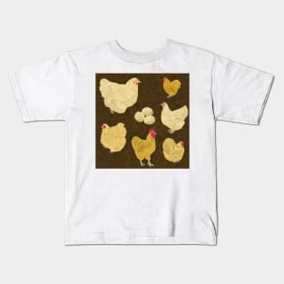 Buff Orpington Chicken Brown Kids T-Shirt